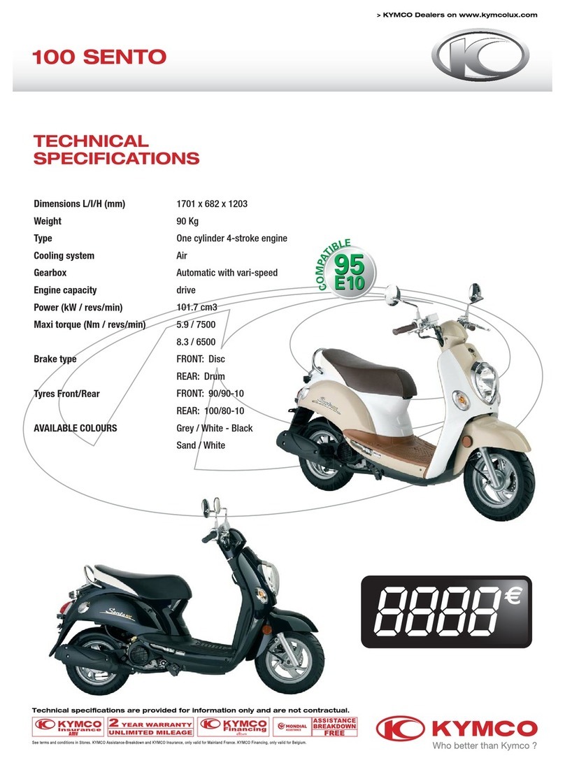 KYMCO 100 SENTO User manual