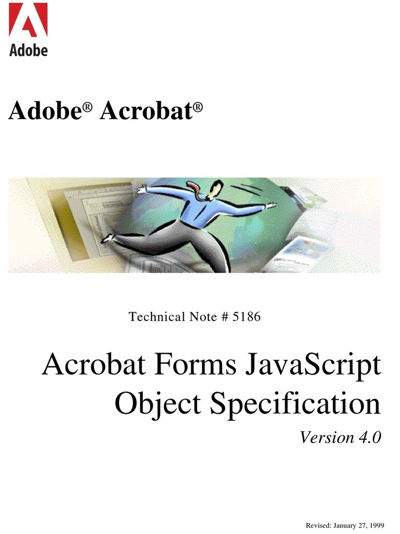 Adobe ACROBAT FORMS JAVASCRIPT OBJECT User manual Adobe ACROBAT FORMS JAVASCRIPT OBJECT User manual