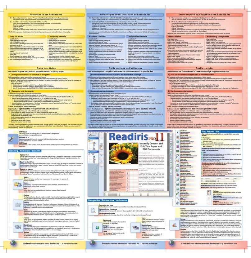 I.R.I.S. READIRIS PRO 12 Instruction manual I.R.I.S. READIRIS PRO 12 Instruction manual