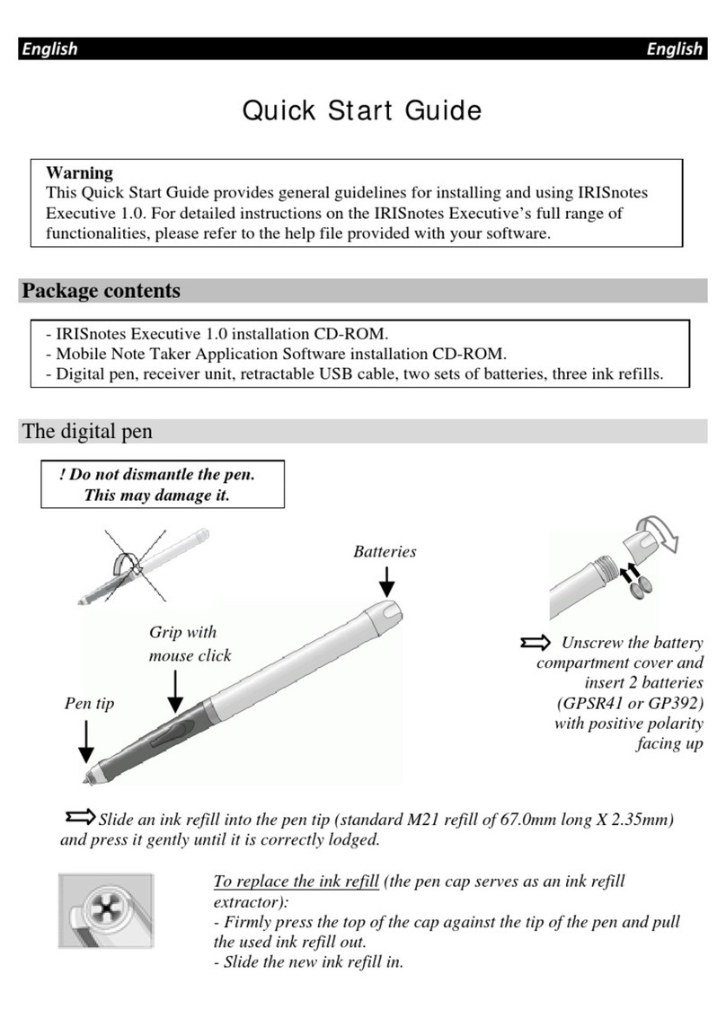 I.R.I.S. IRISNOTES EXECUTIVE 1.0 User manual