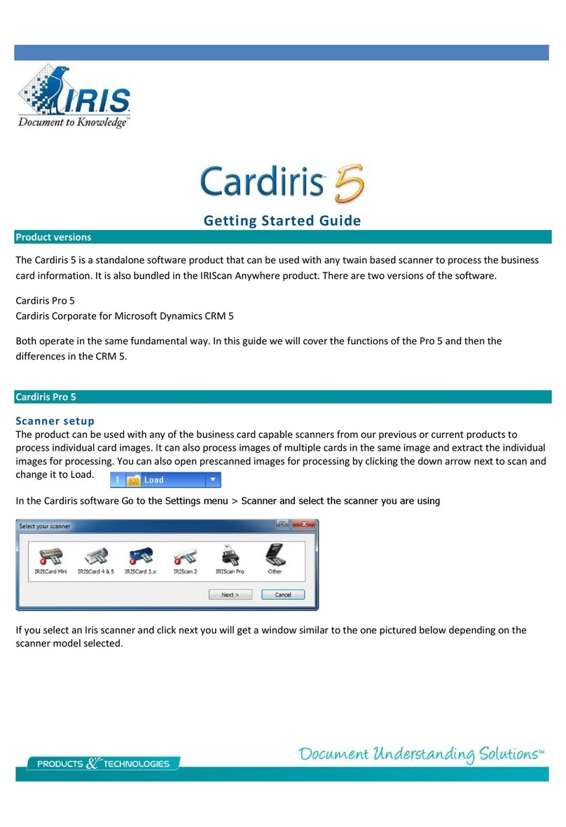 I.R.I.S. CARDIRIS 5 Getting started guide