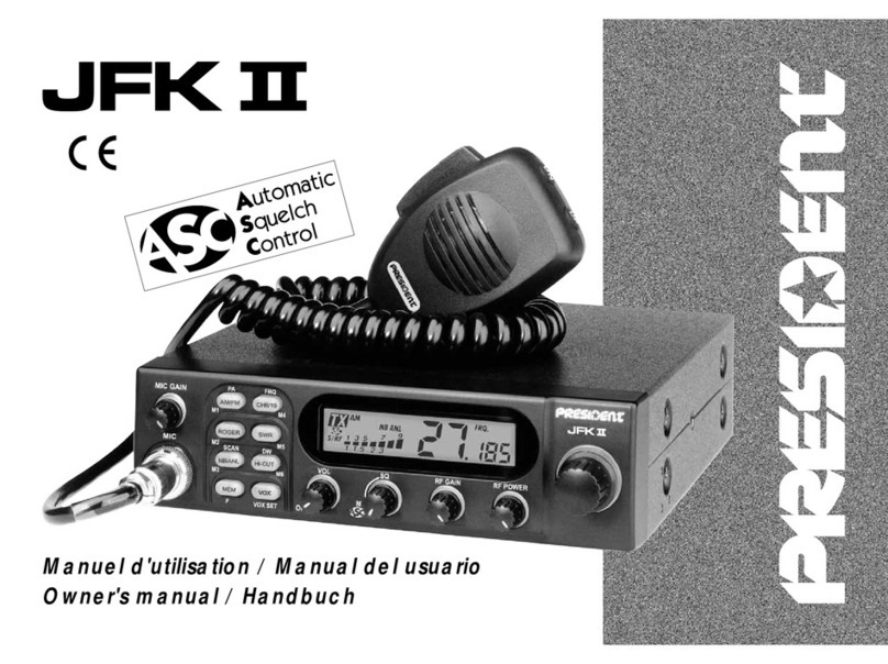 PRESIDENT JFK II owner's manual