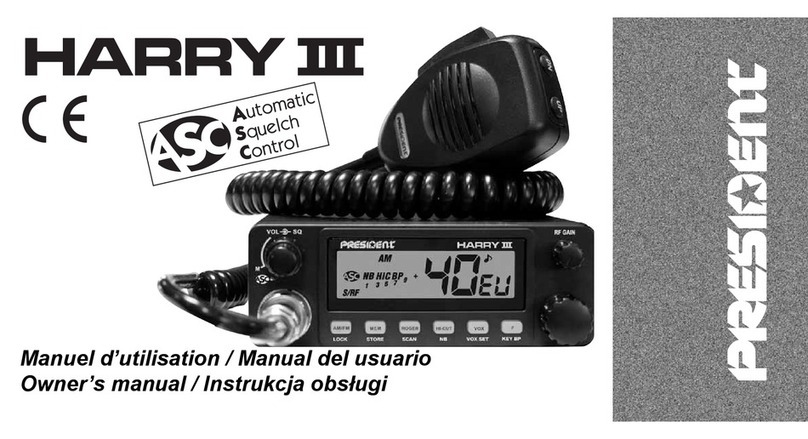 PRESIDENT HARRY III -  2 owner's manual