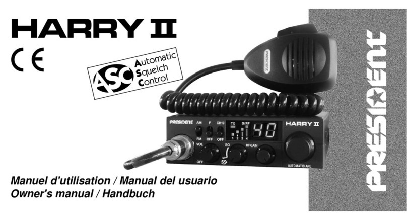 PRESIDENT HARRY II User manual