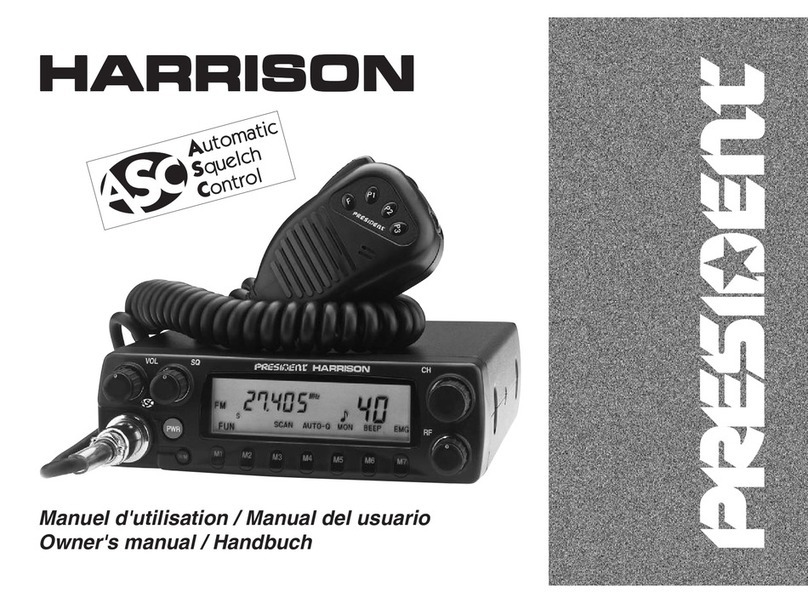 PRESIDENT HARRISON User manual