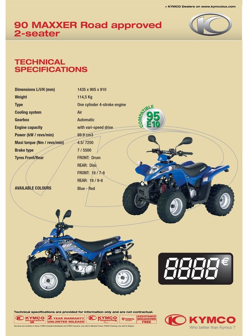 KYMCO 90 MAXXER HOMOLOGUE Specifications