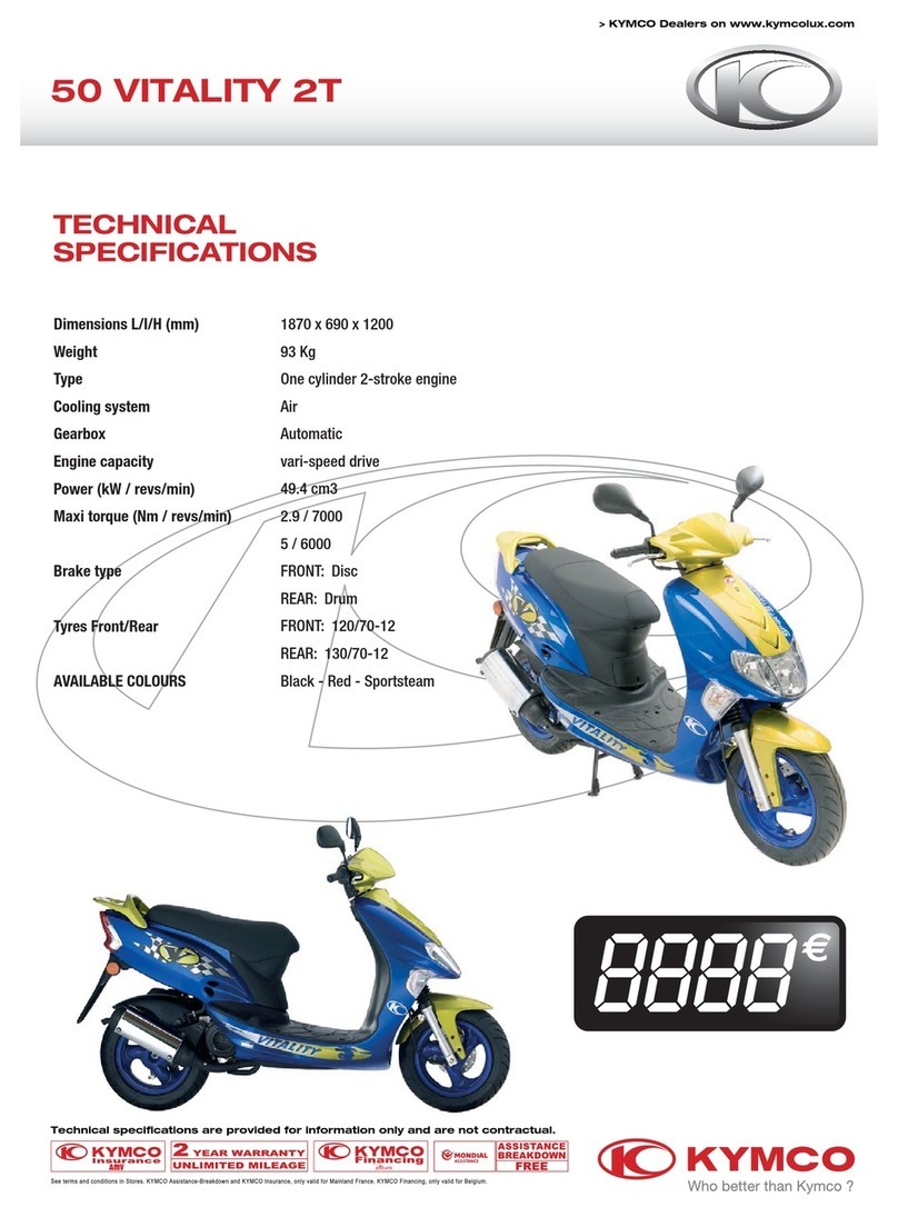 KYMCO 50 VITALITY 2T User manual