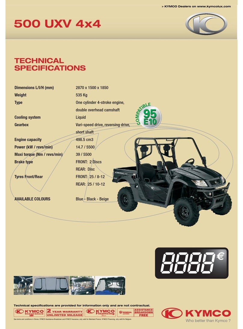 KYMCO 500 UXV 4X4 Specifications