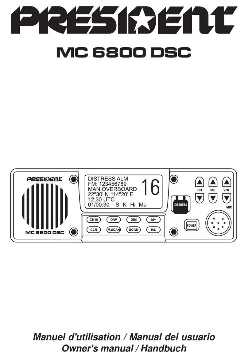 PRESIDENT MC 6800 DSC owner's manual