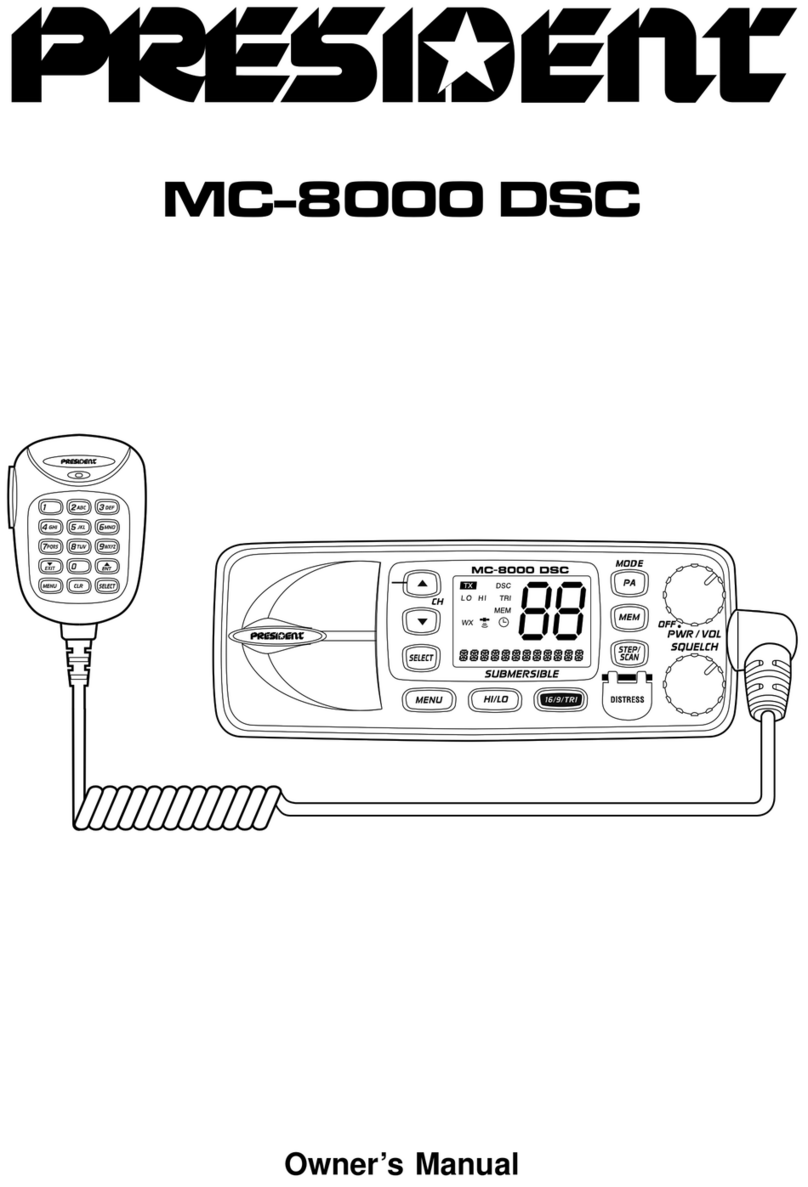 PRESIDENT MC 8000 DSC owner's manual