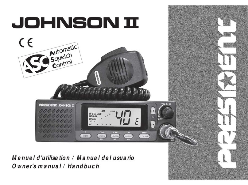 PRESIDENT JOHNSON II owner's manual