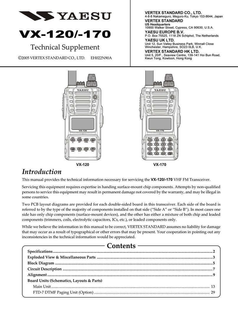 Yaesu VX-120 Series Technical supplement
