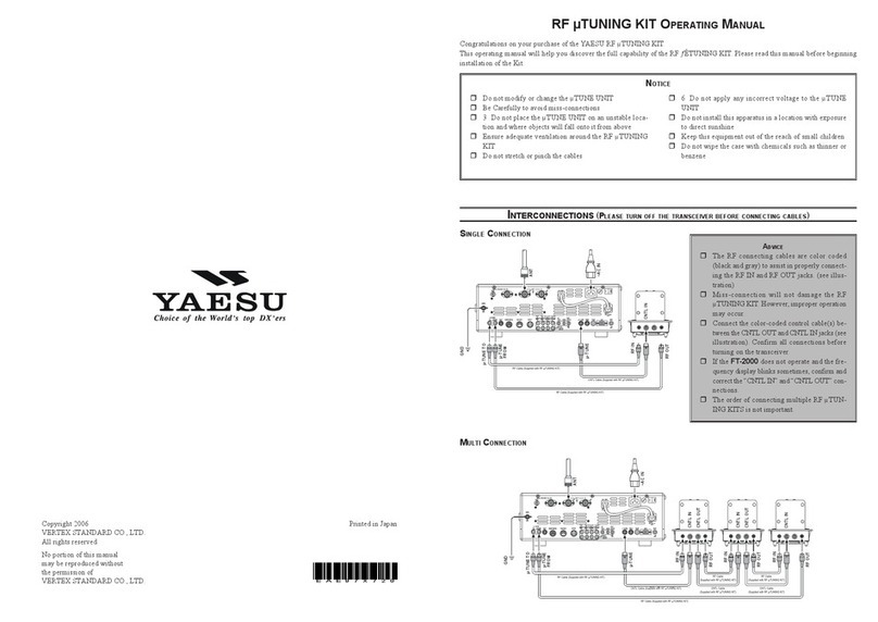 Yaesu RF UTUNING KIT operating manual