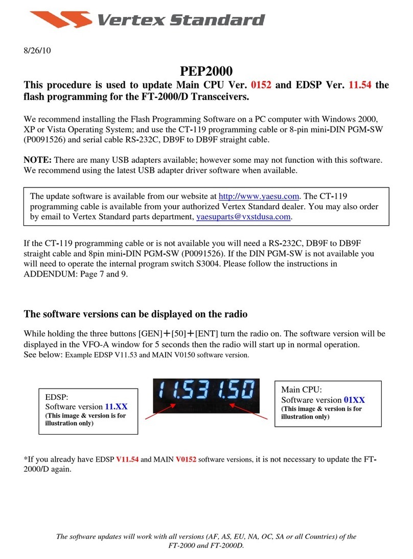 Vertex Standard PEP2000 - UPDATE V0152 AND V11.54 8-26-10 Update