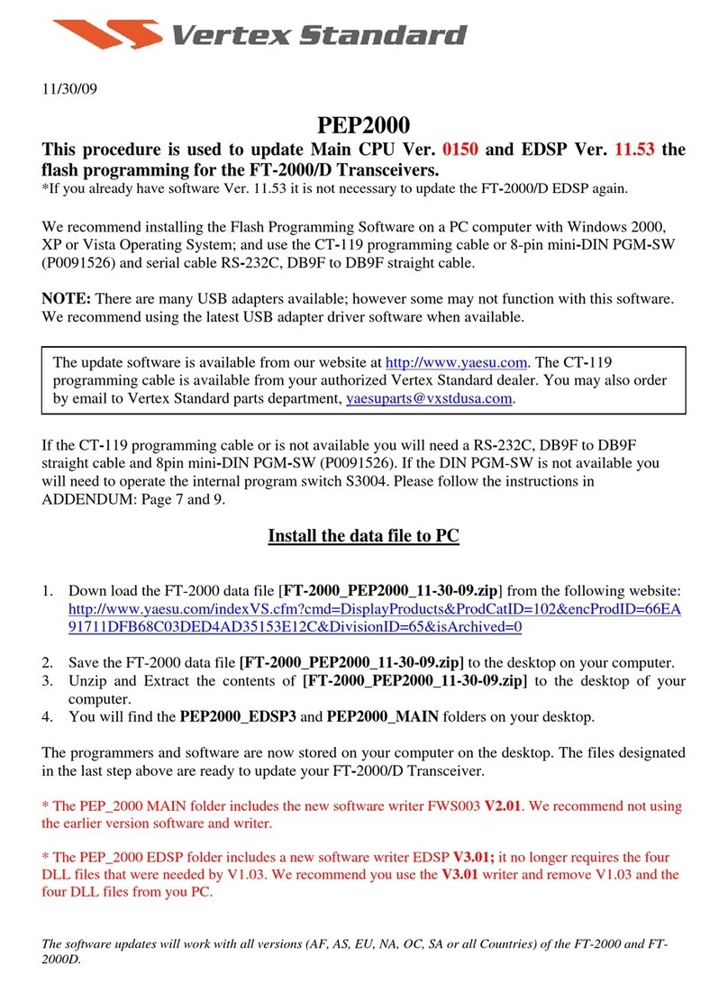 Yaesu FT-2000D - UPDATE V0150 AND V11.53 Technical manual