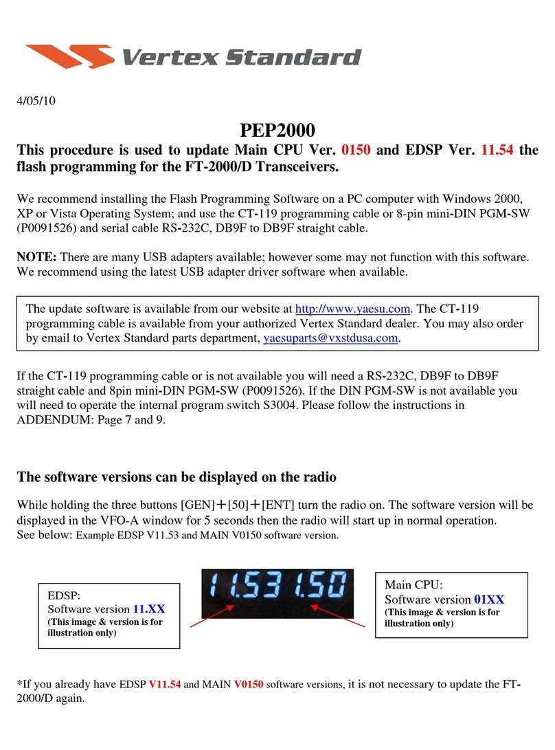 Yaesu FT-2000D - UPDATE V0150 AND V11.54 Technical manual