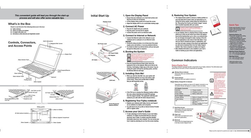 Fujitsu M2010 - Mini-Notebook - Atom 1.6 GHz User manual