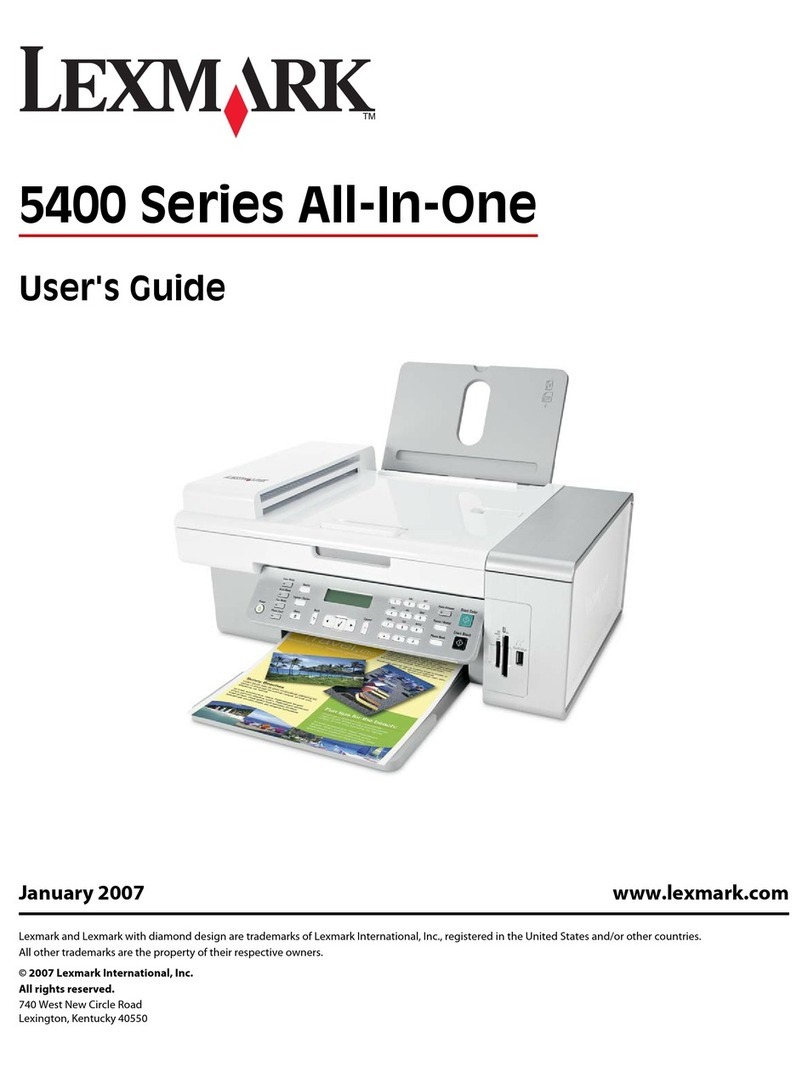 Lexmark 22N0057 - X 5450 Color Inkjet User manual