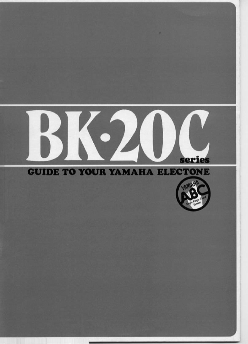 Yamaha Electone BK-20C Series User manual