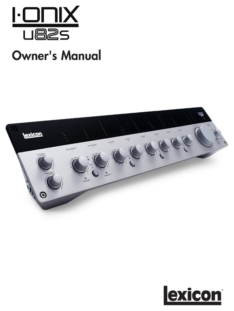 Lexicon I-ONIX U82S User manual