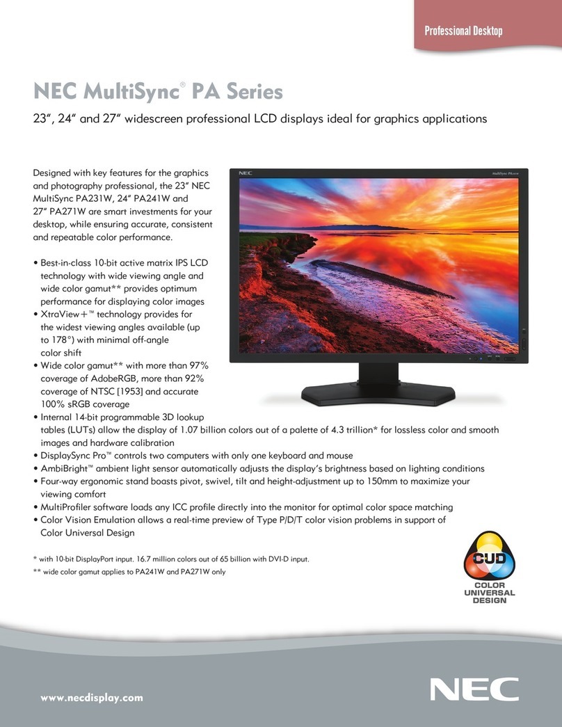 NEC PA241W-BK User manual