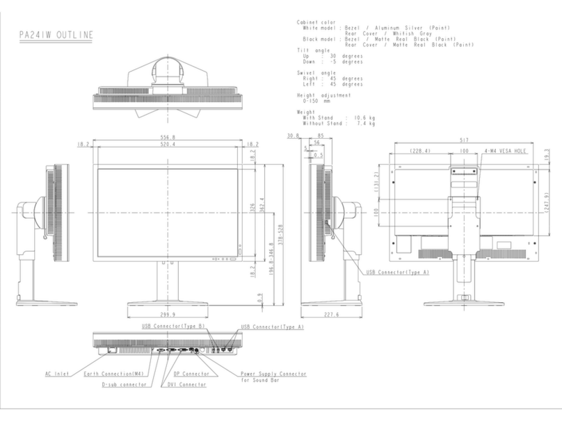 NEC MultiSync PA241W Parts list manual