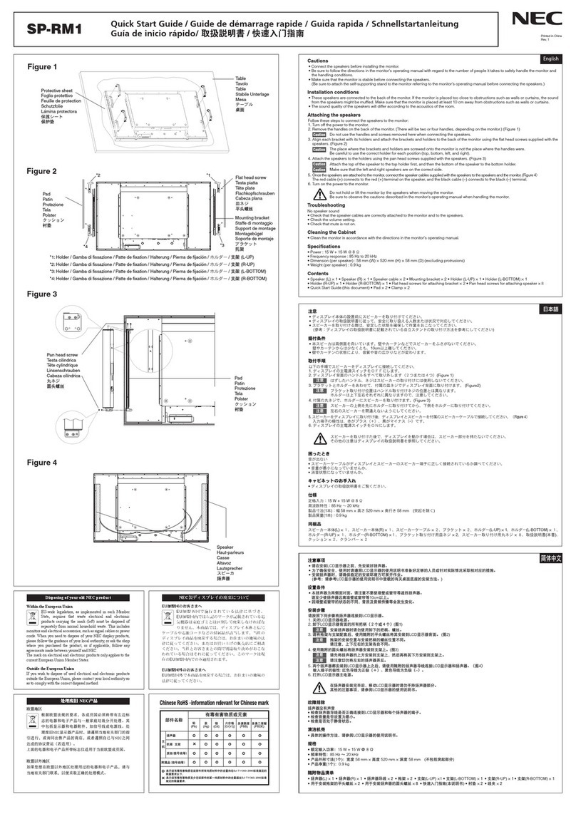 NEC MultiSync P701 User manual