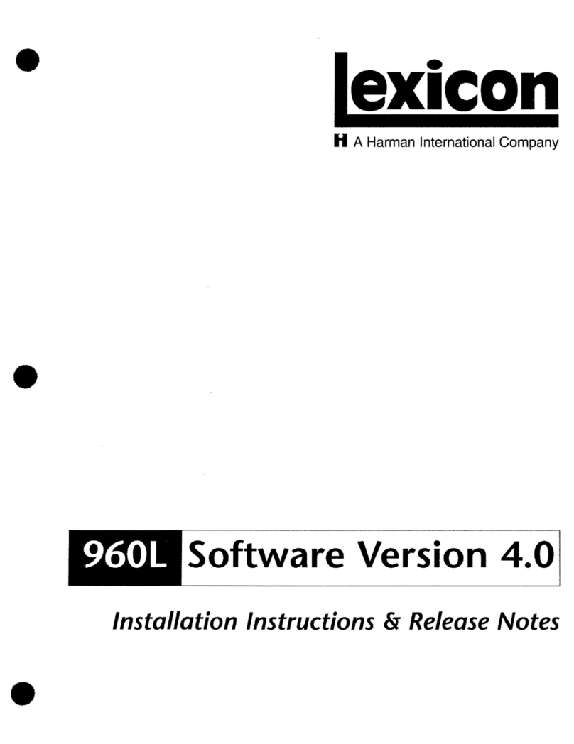 Lexicon 960L User manual