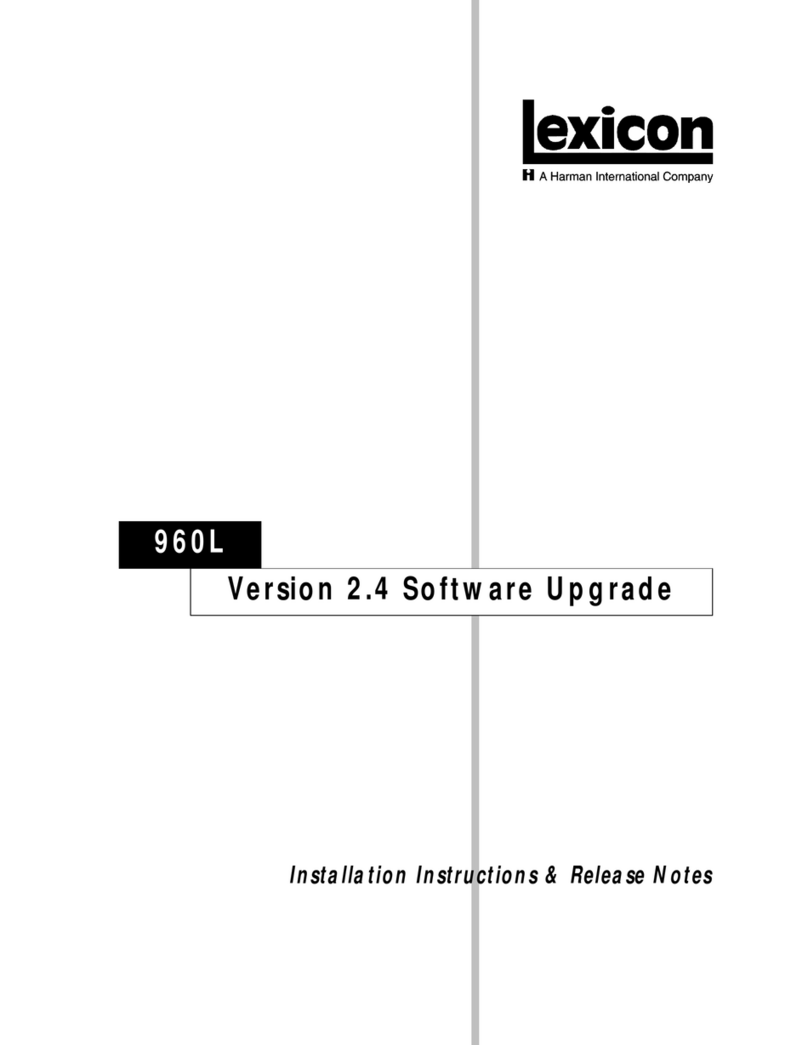 Lexicon 960L User manual