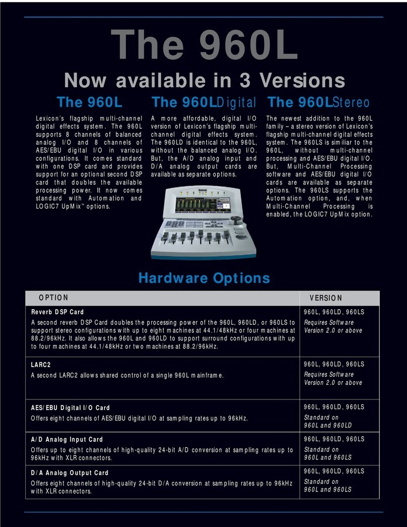 Lexicon 960L User manual