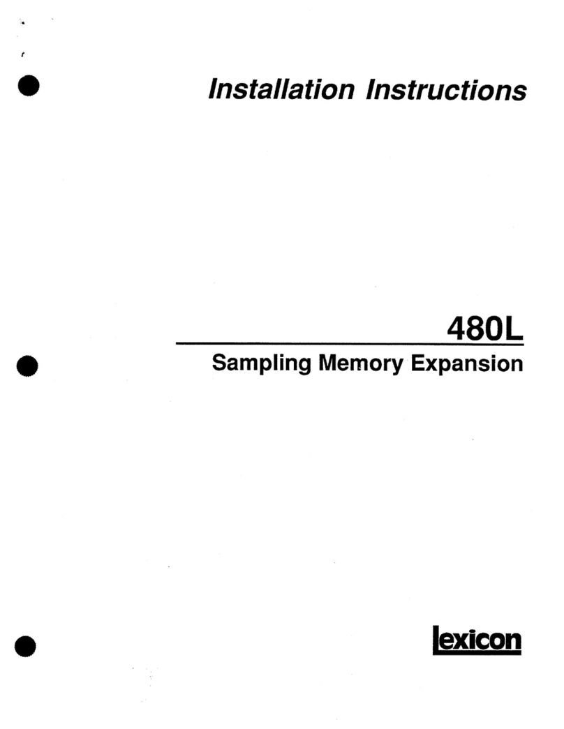 Lexicon 480L - UPDATE V3.0 User manual