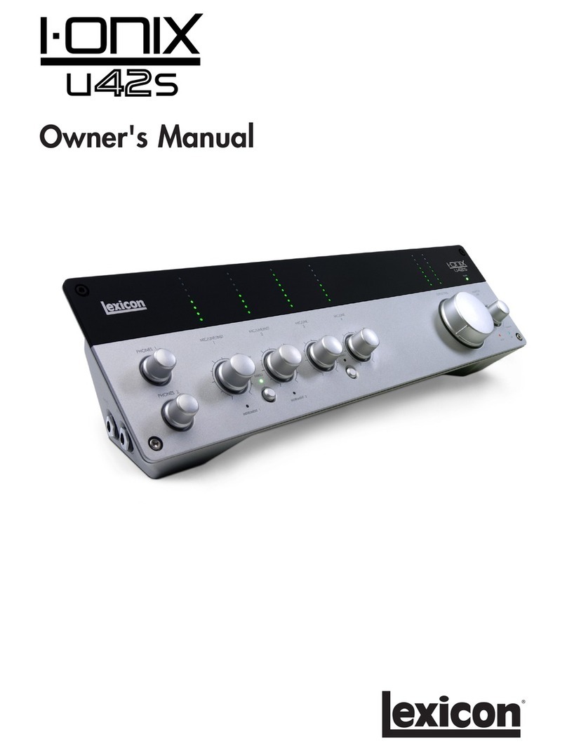 Lexicon I-ONIX U42S User manual