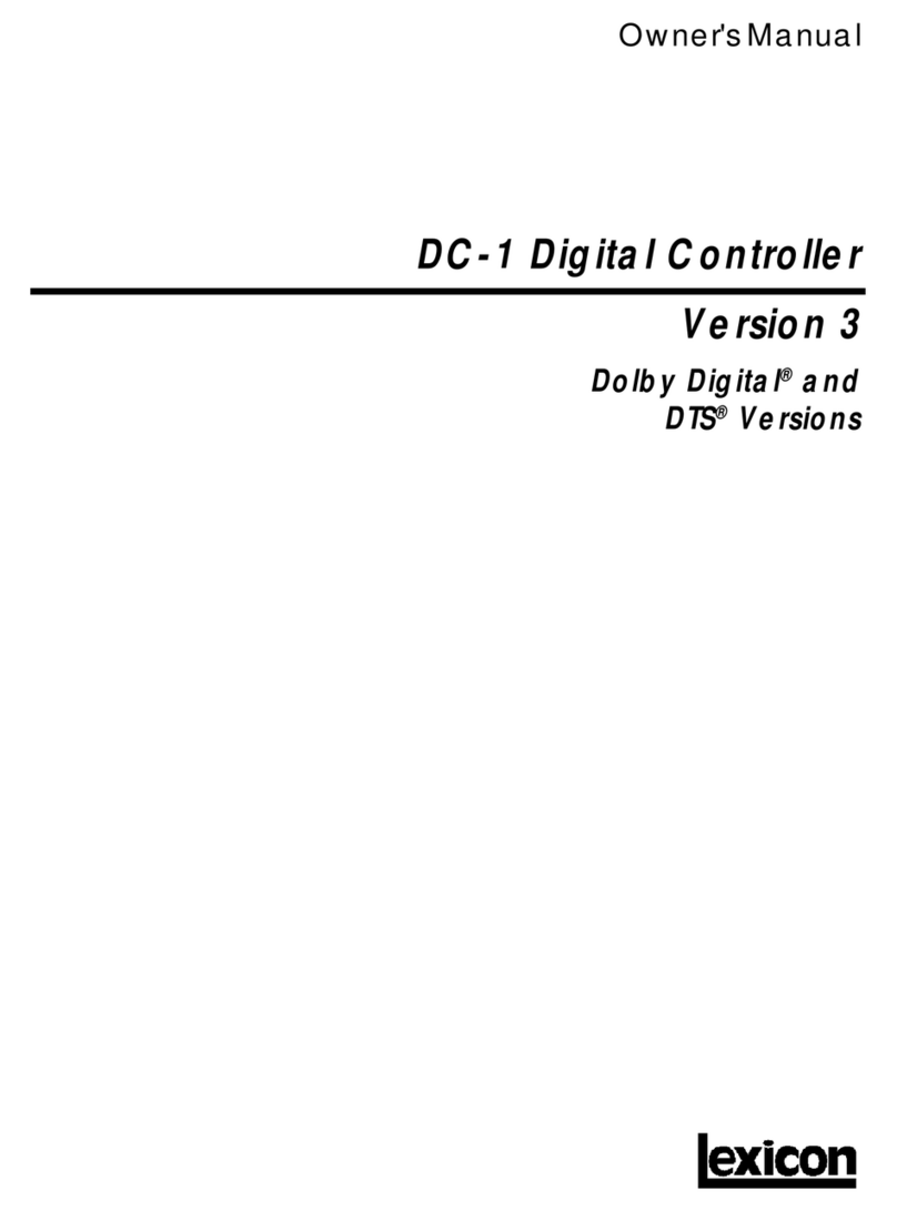 Lexicon DC-1 V3 - GUIDE User manual Lexicon DC-1 V3 - GUIDE User manual