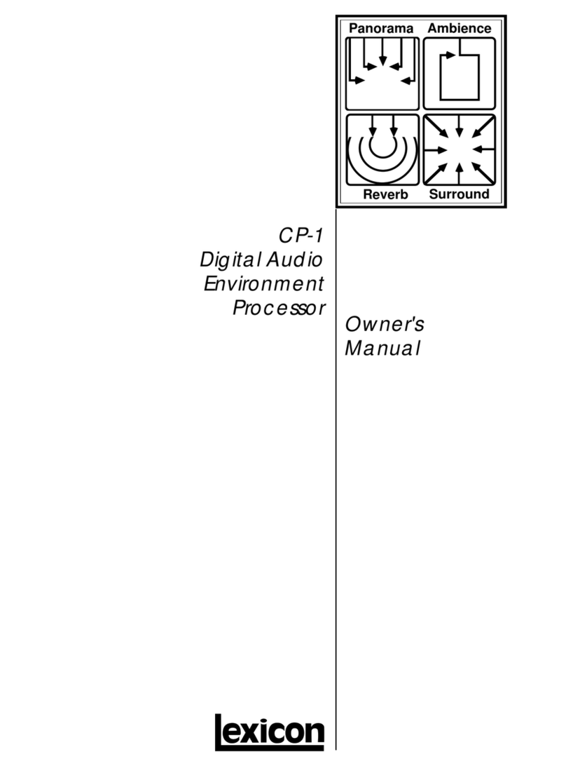 Lexicon CP-1 - REV 2.0 User manual