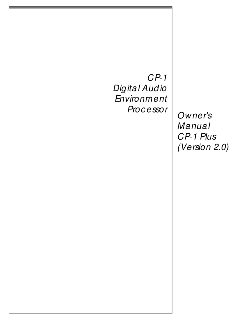 Lexicon CP-1 PLUS V2.0 User manual