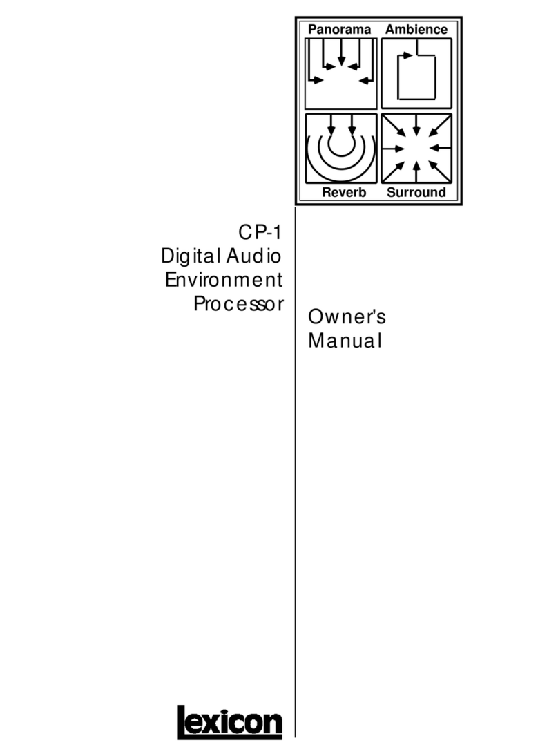 Lexicon CP-1 - REV 1.0 owner's manual