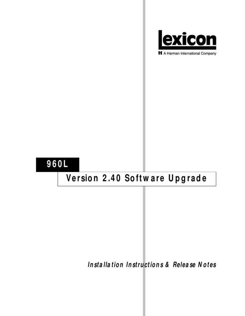 Lexicon 960L User manual