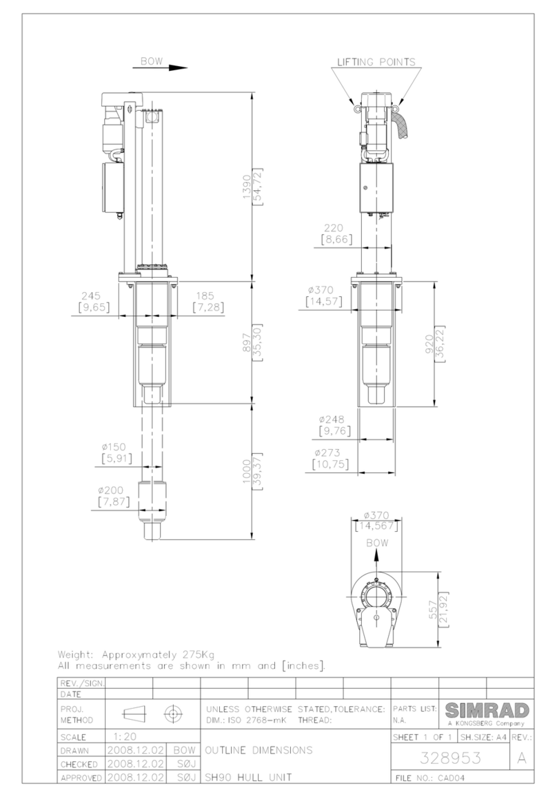 Simrad HULL UNIT OUTLINE - SCHEMA REV A User manual
