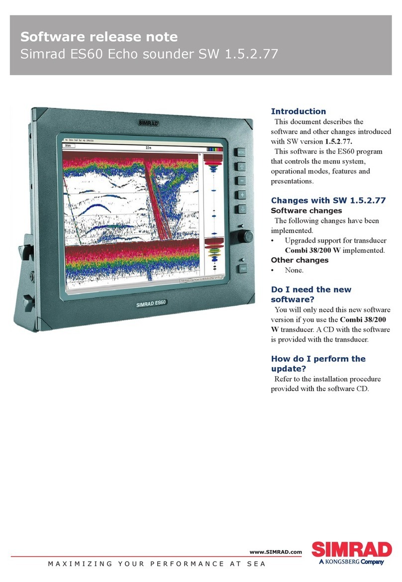Simrad ES60 - DATASHEET REV A release note