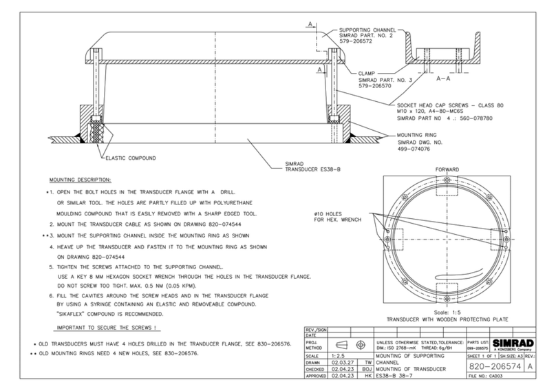 Simrad SUPPORT BEAM MOUNTING - SCHEMA REV A manual