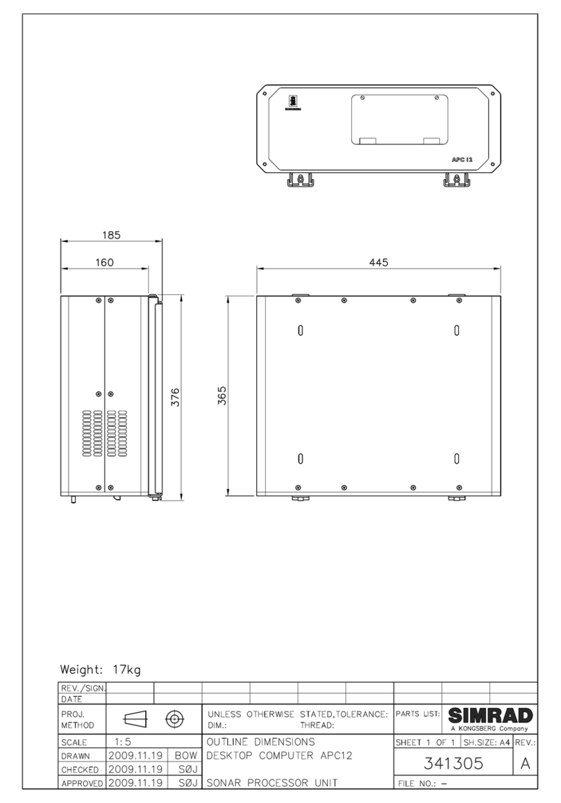 Simrad PROCESSOR UNIT OUTLINE - SCHEMA REV A manual