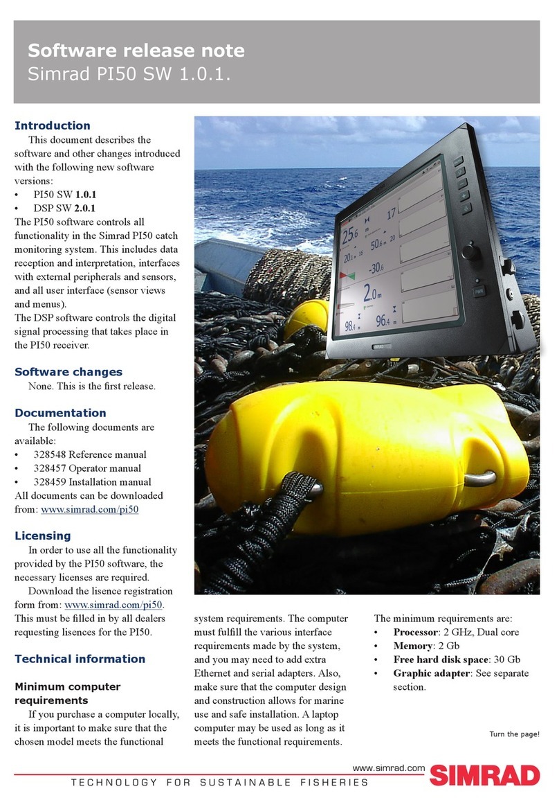 Simrad PI50 SW 1.0.1 - SOFTWARE RELEASE NOTE REV A release note Simrad PI50 SW 1.0.1 - SOFTWARE RELEASE NOTE REV A release note