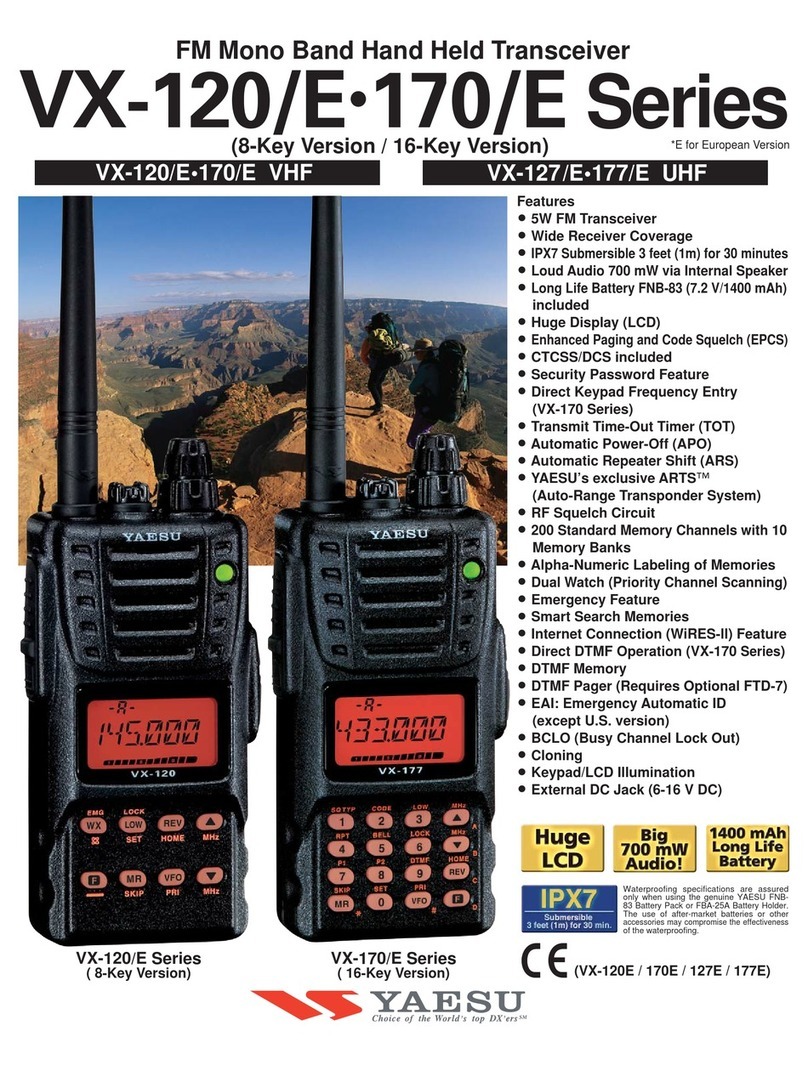 Yaesu VX-120 Series User manual