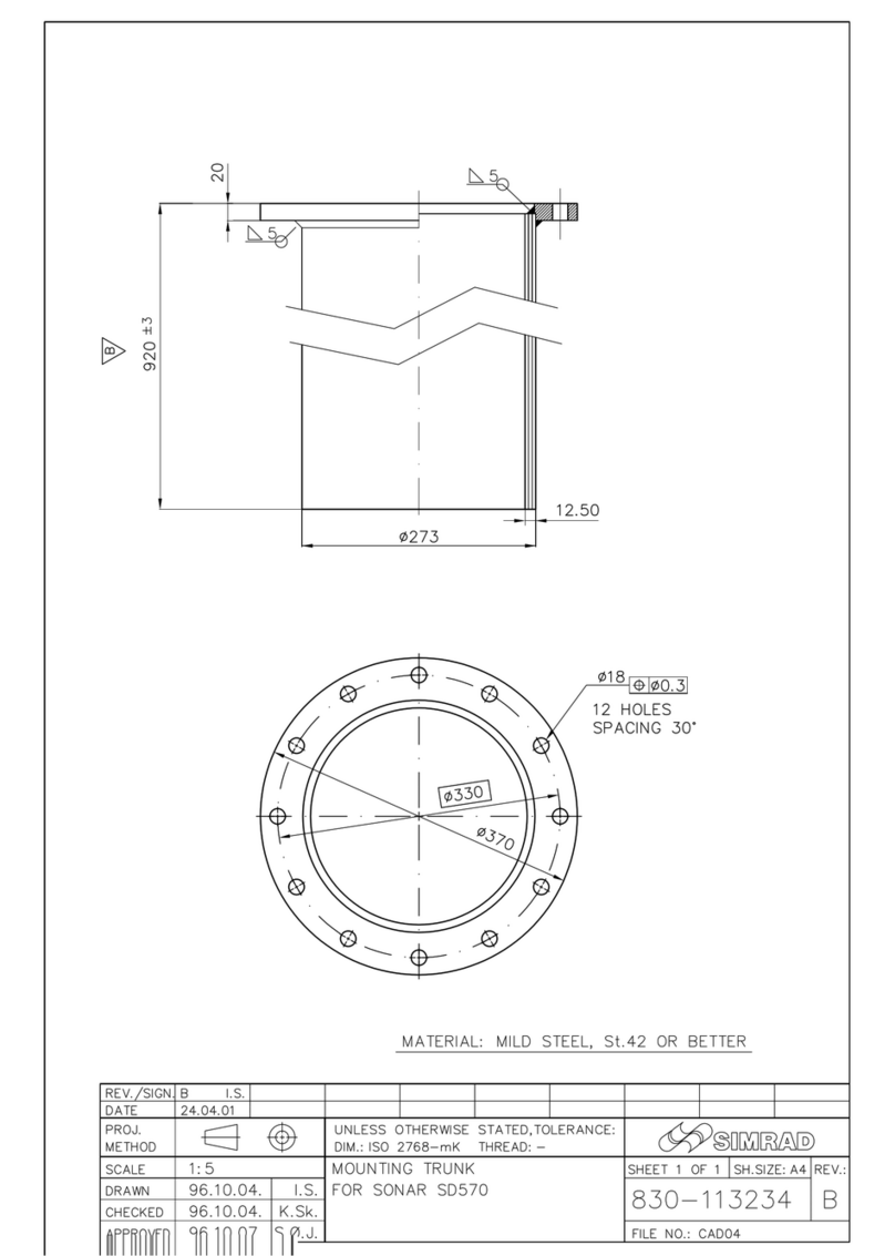 Simrad SD570 User manual Simrad SD570 User manual