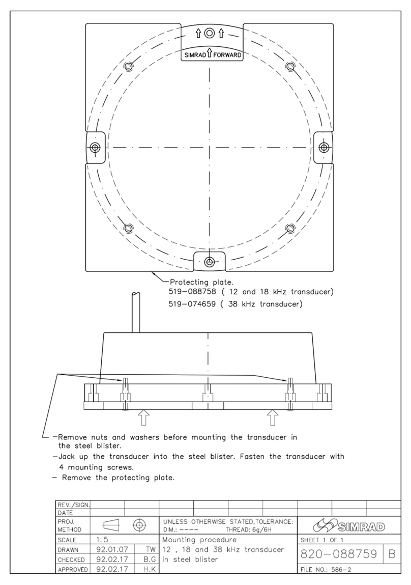 Simrad TRANSDUCER MOUNTING PROCEDURE - SCHEMA REV B User manual