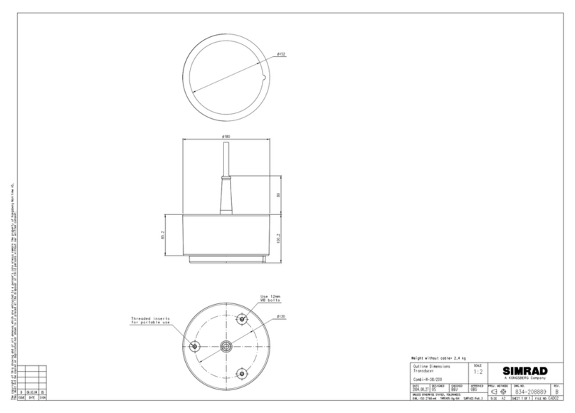 Simrad OUTLINE DIMENSIONS - SCHEMA REV B User guide