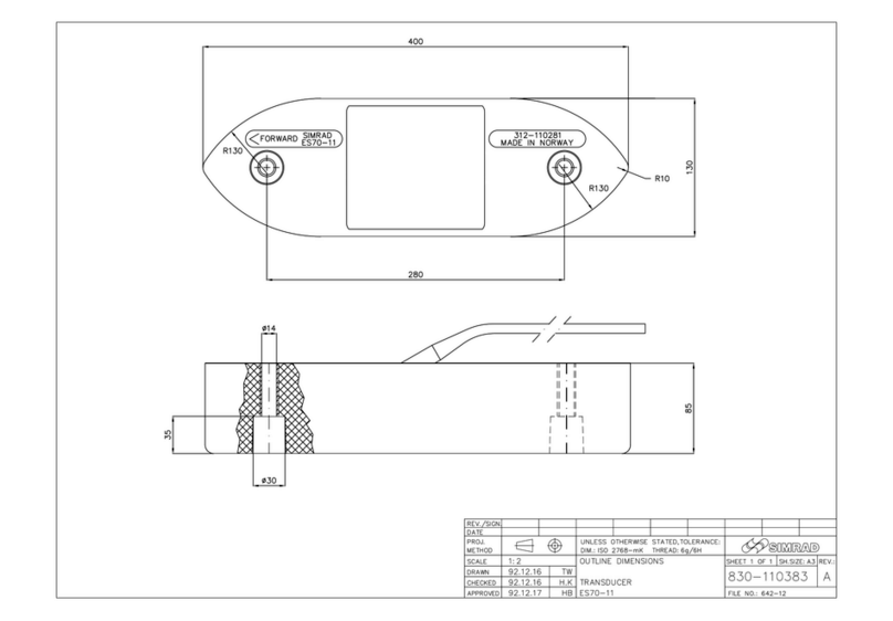 Simrad ES70-11 -  REV B User guide