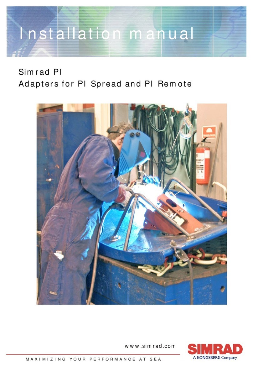 Simrad PI REMOTE - QUICK REFERENCE GUIDE REV B installation manual