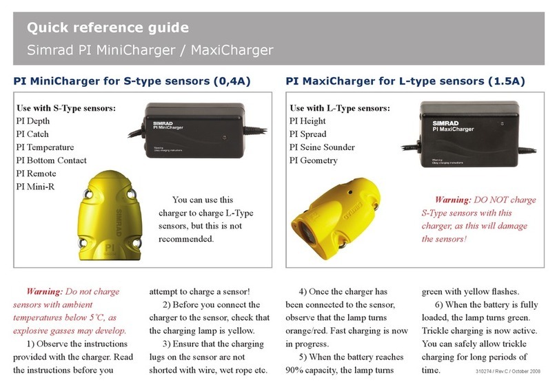 Simrad PI MAXICHARGER - QUICK REFERENCE GUIDE REV C Quick reference guide