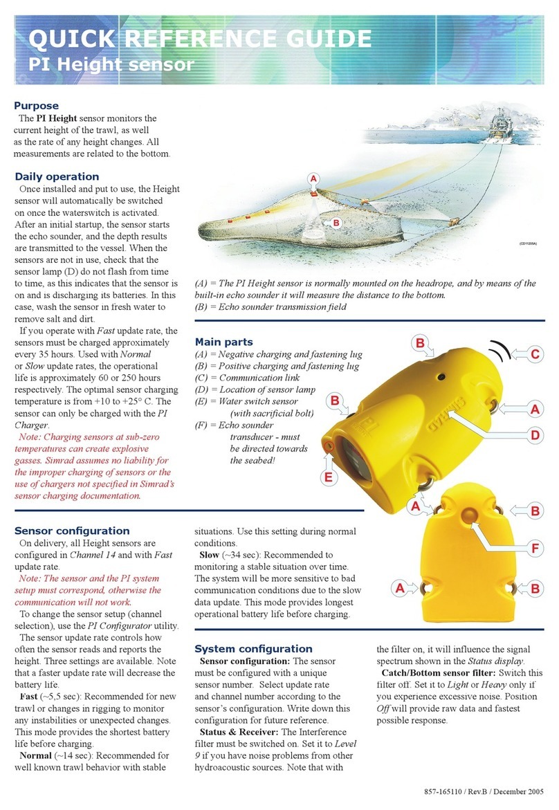 Simrad PI HEIGHT - QUICK REFERENCE GUIDE REV A User manual